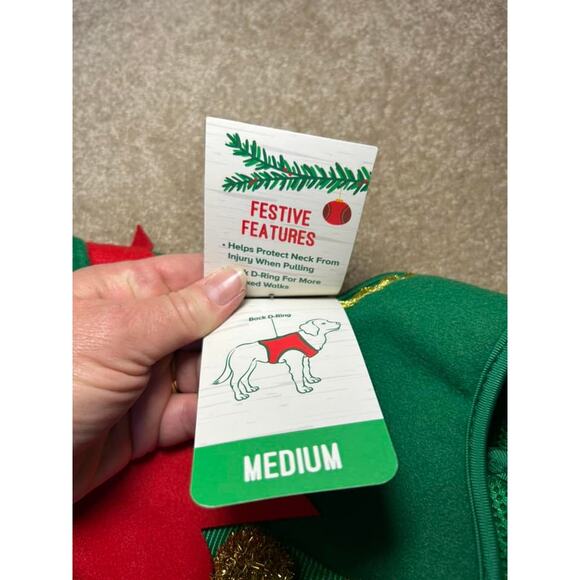 Merry & Bright Dog Comfort Vest Harness Christmas Elf Medium - Picture 5 of 6